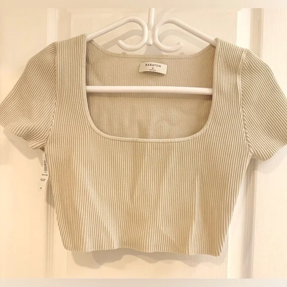 Babaton Ribbed Square Neck Top - Picture 2 of 4